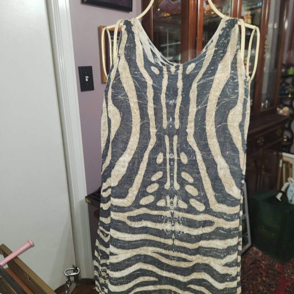 Cullen Knit 2-Piece Twin Set L Zebra  Print Tank + Cardigan - Picture 6 of 7